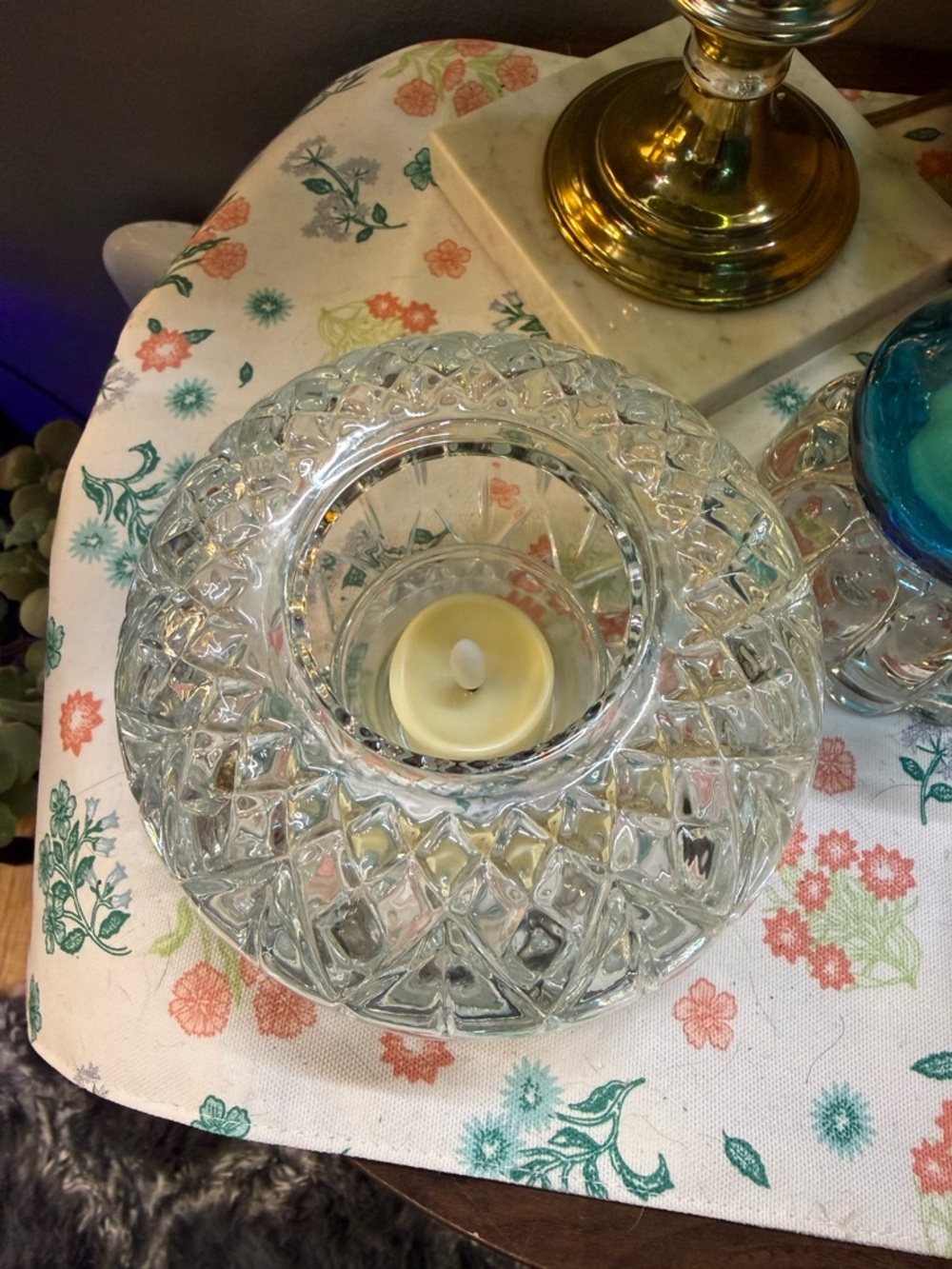 Vintage Homco Fairy Lamp- Clear Crystal Look